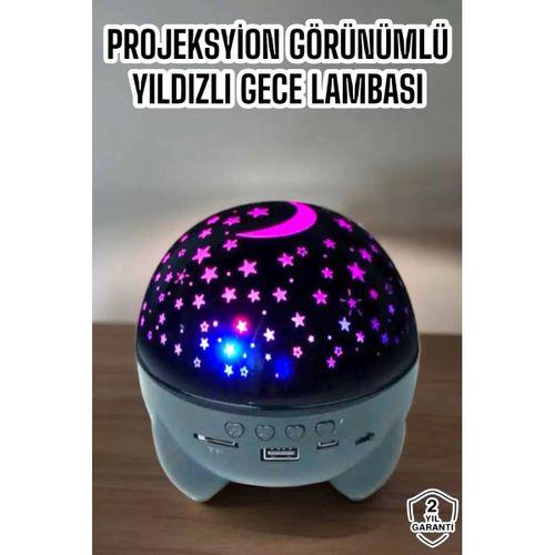 Yıldız Yansıtmalı Projeksiyon Gece Lambası Şarjlı Taşınabilir