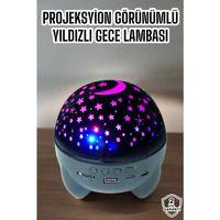 Yıldız Yansıtmalı Projeksiyon Gece Lambası Şarjlı Taşınabilir