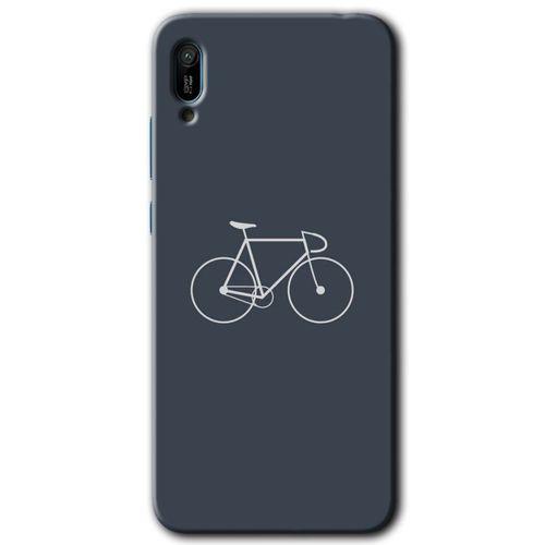 Huawei Y6 2019 Kılıf HD Desen Baskılı Arka Kapak - Bike + Kırılmaz Cam