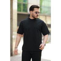 Erkek Basic Oversize Double Face Kumaş Kısa Kollu Tshirt