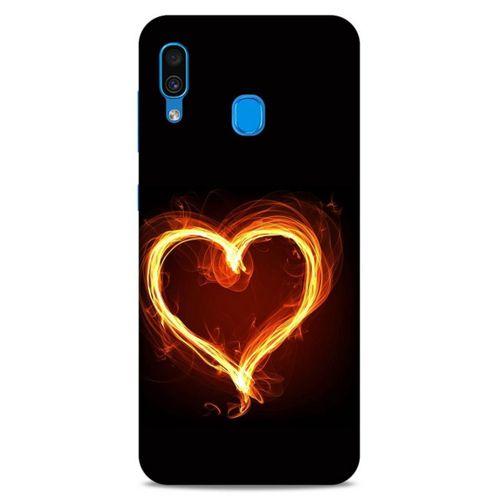 Lopard Samsung Galaxy A30 Uyumlu Kılıf FireX (24) Darbe Emici Kılıf Ateşli Kalp