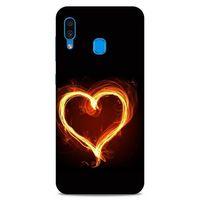 Lopard Samsung Galaxy A30 Uyumlu Kılıf FireX (24) Darbe Emici Kılıf Ateşli Kalp