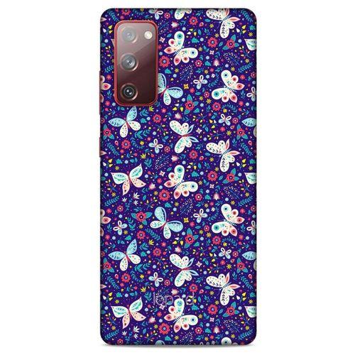 Samsung Galaxy S20 Fe Kılıf Kelebek Etkisi (3) Kapak Kırmızı Lacivert