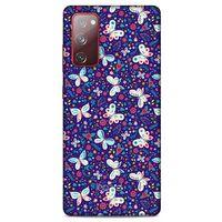 Samsung Galaxy S20 Fe Kılıf Kelebek Etkisi (3) Kapak Kırmızı Lacivert