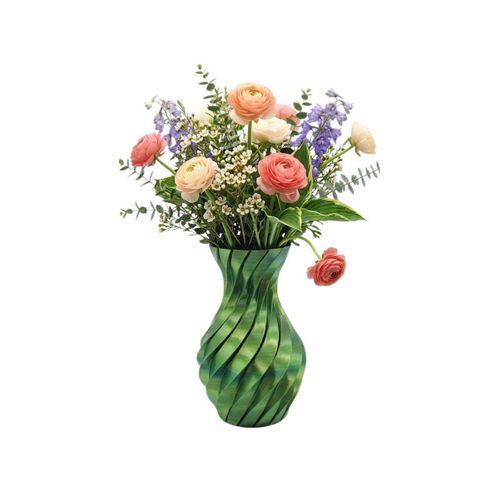 3d Spiral Yeşil Vazo Modern Tasarım Dekoratif Ev Aksesuarı