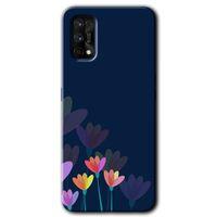Realme 7 Pro Kılıf HD Desen Baskılı Arka Kapak - Çizim Çiçekleri