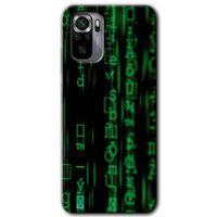 Xiaomi Redmi Note 10 Kılıf Baskılı Kapak - Matrix + 5D Tam Kaplayan Cam