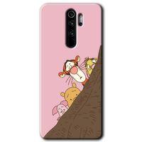 BeRa Aksesuar Xiaomi Redmi Note 8 Pro Kılıf Baskılı Kapak - Winnie the Pooh +Tam Kaplayan Mat Seramik