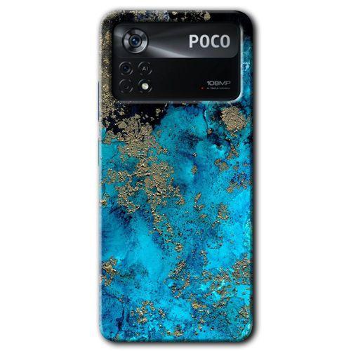 Potkal Hediye Fabrikası Poco x4 Pro Kılıf HD Desen Baskılı Arka Kapak - Klas Mermer