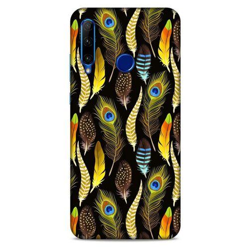 Huawei Y6P Kılıf Desenli Özel Seri Tüyler (7) Telefon Kılıfı