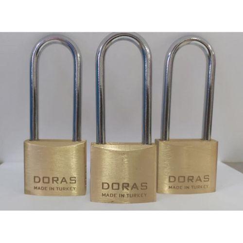 Doras Ersa 3'lü Set Pas Pirinç Asma Kilit 40 Mm
