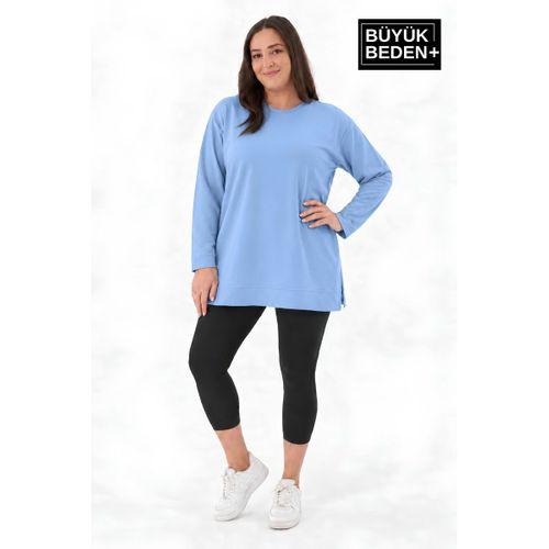 Kadın Tunik Büyük Beden ince Sweatshırt SPR26BTK990