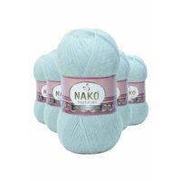 5 Adet Angora Lüks El Örgü İpi Saraylı Mint 10471