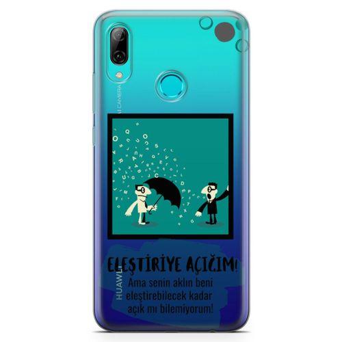 Huawei Y7 2019 Kılıf Eleştriye Açığım Arka Kapak Koruma Desenli Full Koruyucu