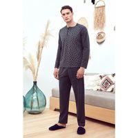 29090 Malkara Erkek Interlok Yakası Patlı Baskılı Uzun Kollu Pijama Takımı
