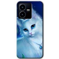 Vivo Y35s Kılıf HD Desen Baskılı Arka Kapak - Cat Glance
