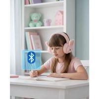 Şarjlı Tavşan Tasarımlı Kablosuz Bluetooth Kulaklık Stereo Ses Ve Hafıza Kart Destekli