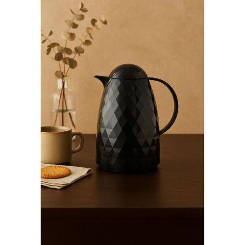 1 Lt Akrilik Siyah Çay Termosu 12 Saat Sıcak 24 Saat Soğuk