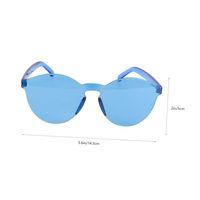 Sert Mika Oval Şekilli Çerçevesiz Mavi Gözlük Retro Parti 5x14 cm