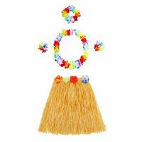 Hawaii Kolye Etek Taç Ve Bileklik Seti Turuncu