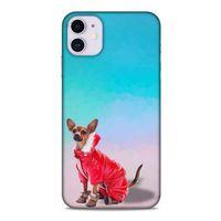 Apple Iphone 11 Kılıf Köpek Kıyafetleri (17) Tasarım Kılıf Russian Chihuahua Mont