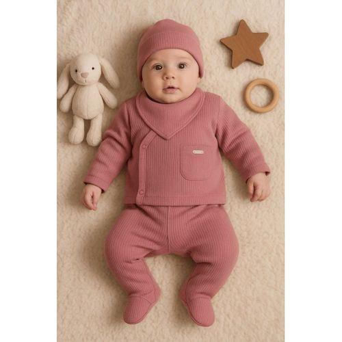 Cepli Çizgili 5'li % 100 Pamuk Hastane Çıkış Seti