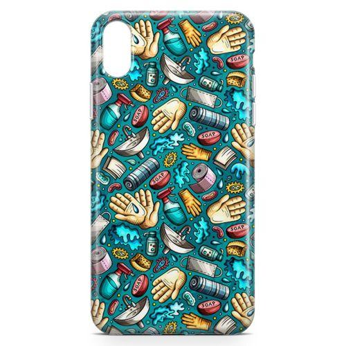 Apple iPhone XR Kılıf Deodorant Sabun Doodle Arka Kapak Koruma Desenli Full Koruyucu