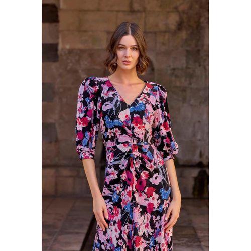 Çiçek Desenli Viskon Elbise