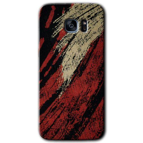 MRCİLETİSİM MRCİLETİSİM Samsung Galaxy S7 Edge Kılıf HD Desen Baskılı Arka Kapak + Temperli Cam - Kumaş Deseni 6