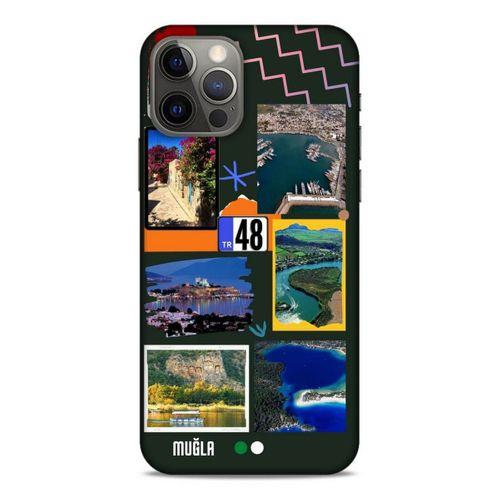 Lopard Apple iPhone 12 Pro Uyumlu Kılıf Şehirli ※ (48) Muğla Bumper Kılıf