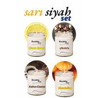 4 Adet Doğal Özel Seri Kokulu Dekoratif Kavanoz Mum 4X210 cc - Sıcak Set - RYL
