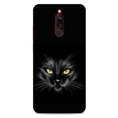 Lopard Xiaomi Redmi 8 Uyumlu Kılıf Kediler (45) Liquid Air Kılıf Sarı Asalet