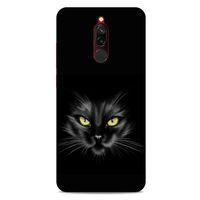 Lopard Xiaomi Redmi 8 Uyumlu Kılıf Kediler (45) Liquid Air Kılıf Sarı Asalet