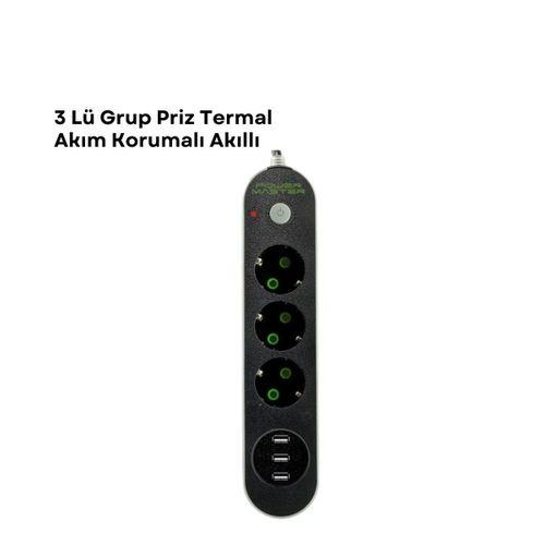 3 Usb Portlu Üçlü Priz Cxe103