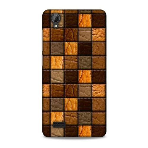 Vestel Venüs V5 Kılıf Patchwork (32) Soft Silikon Kılıf Turuncu Kahve