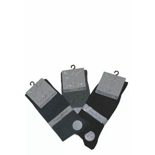 Beylice Desenli Bambu Dikişsiz Erkek Çorabı -sıkmayan Lastik- Tavşan Kulağı Kavrayan Topuk 12 Adet