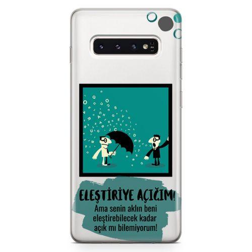 Samsung Galaxy S10 Kılıf Eleştriye Açığım Arka Kapak Koruma Desenli Full Koruyucu