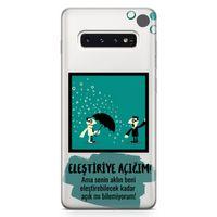 Samsung Galaxy S10 Kılıf Eleştriye Açığım Arka Kapak Koruma Desenli Full Koruyucu