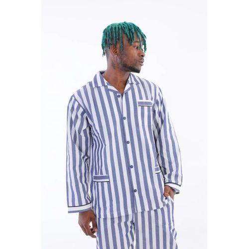 Kocabey 4007 Uzun Kol Çizgili Gaffur Erkek Pijama Takım