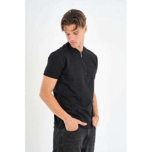 ALEXANDERGARDI Fermuarlı Yaka Detaylı Erkek T-shirt