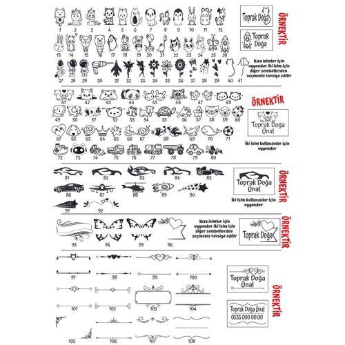 Kıyafet Kaşeşi Baykuş Temalı Öğrenci Kaşesi / Kıyafet Etiketi / Kumaş Kıyafet Kaşesi