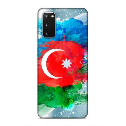 Samsung Galaxy S20 Uyumlu Kılıf Azarbaijan (15) Antişok Kılıf Bayrak İllustre