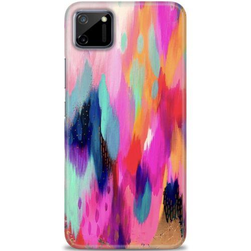 Realme C11 Kılıf HD Baskılı Kılıf - Yaldızlı Renkler + Tam Ekran Koruyucu