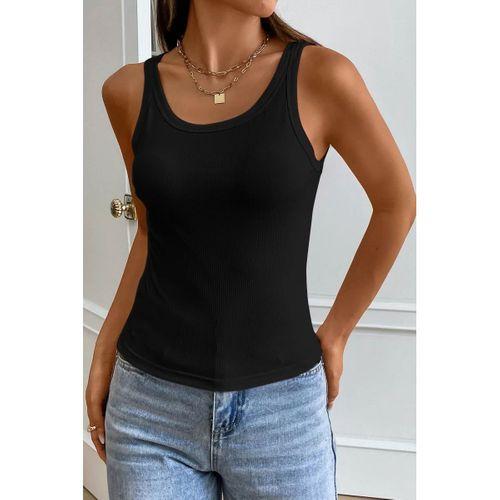 Kadın Siyah Kolsuz Kalın Askılı Uzun Crop Top Bluz & Atlet