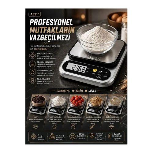 Dijital Mutfak Ve Kahve Tartısı Hassas Gram Terazisi Paslanmaz Çelik Lcd Ekran Çoklu Ölçüm G/oz 10 Kg Kapasite