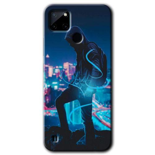 Realme C21 Kılıf Baskılı Kapak - Spill Boy + 5D Tam Kaplayan Cam
