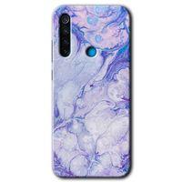 BeRa Aksesuar Xiaomi Redmi Note 8 Kılıf Baskılı Kapak - Spots Lilac +Tam Kaplayan Mat Seramik