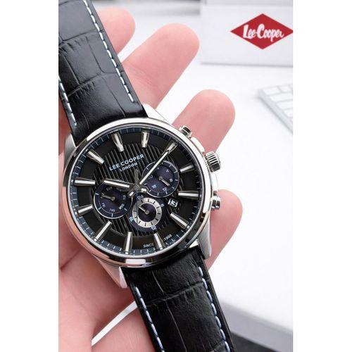 Lee Cooper Erkek Kol Saati 50 Mt Suya Dayanıklı Deri Kordon Bileklik Hediyeli VS.BLKT.0923