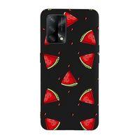 Oppo A74 Uyumlu Karpuz Şelalesi Desenli Premium Silikonlu Lansman Telefon Kılıfı