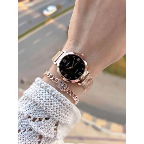 Q&Q Çelik Kordon 2 Yıl Garantili 3 Atm Suya Dayanıklı Kol Saati+Bileklik Hediyeli QQ.1001.R3